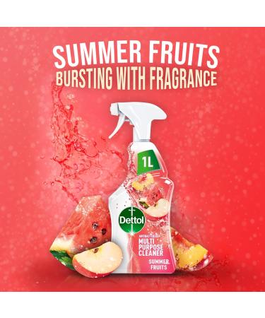 Dettol Antibacterial Multipurpose Cleaning Spray Summer Fruits Fragrance Multipack 1L x 3 Summer Fruits Spray 1L x 3 - Buy Online on GoSupps.com