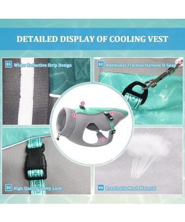 Summer Dog Cooling Vest - Breathable Mesh Jacket with Reflective Stripes for Small to Large Dogs - Comfortable & Adjustable for Outdoor Hikes & Climbing - XL Green - Buy Online on GoSupps.com