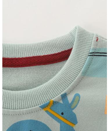 Girls Cotton Sweatshirt Top | Long Sleeve Pullover | Toddler Clothes | Age 1-12 Years | Green | Size 6-7 - Buy Online on GoSupps.com