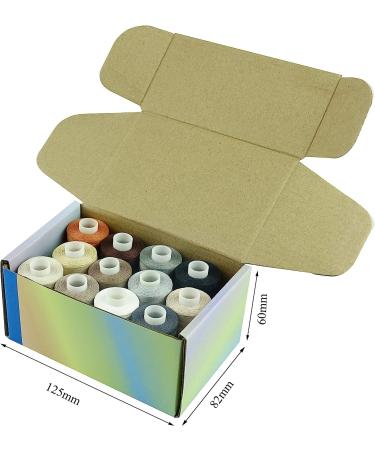 Simthread 12 Multi Colors Cotton Quilting Thread 50s/3 - 550 Yards Each (Neutral Colors) - Buy Online on GoSupps.com
