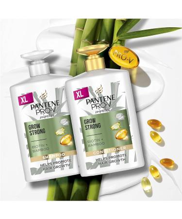 Pantene Grow Strong Conditioner 1L with Biotin & Bamboo - Promotes Hair Growth, Reduces Loss - XL Size for Dry, Damaged Hair - Buy Online on GoSupps.com