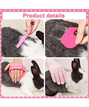 VCZONE 8-Piece Small Animal Pink Grooming Kit with Nail Clipper, Flea Comb, Shampoo Brush - Rabbit & Pet Care Set - Buy Online on GoSupps.com