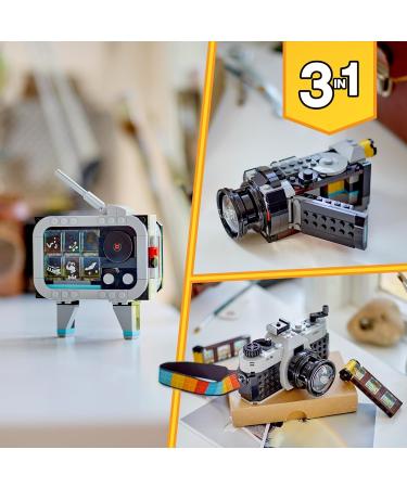 LEGO Creator 3in1 Retro Camera Toy to Video Camera to TV Set  Kids' Desk Decoration or Bedroom Accessories  Photography Gifts for Girls and Boys Aged 8 Plus Years Old Who Enjoy Creative Play 31147 - Buy Online on GoSupps.com