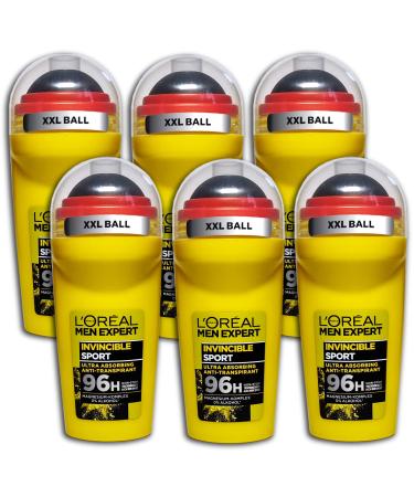 L'OR AL L'Or al Men Expert Invincible Sport Antiperspirant Roll-On 6 x 50 ml