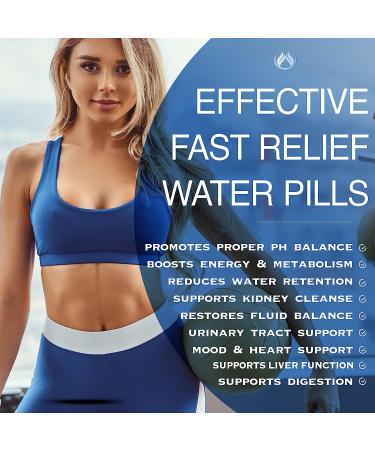Water Pills Diuretic for Water Retention & Liver Detox - Kidney Cleanse & Bloating Relief with Green Tea, Cranberry & Dandelion Root - Vitamin B6, Chloride & Potassium for Weight Loss - Buy Online on GoSupps.com
