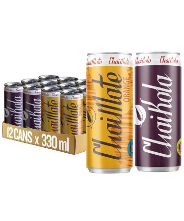 ChaiMate + ChaiKola Natural Cola Nuts Yerba Mate Tea Energy Drink Plant Based Soda Pack 12 x 330ml cans (Mix Flavours)