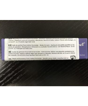 Pure Instinct SURRENDER Roll-On The Original Pheromone Infused Body Oil Perfume Fragrance EdP Parfum - For Her Women - TSA Ready 0.34 fl oz Surrender - Women - Buy Online on GoSupps.com