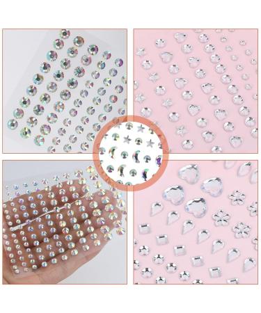 6 Sheets Self-Adhesive Face Gems & Rhinestones for Makeup | DIY Festival Eye Jewelry Stickers - Buy Online on GoSupps.com