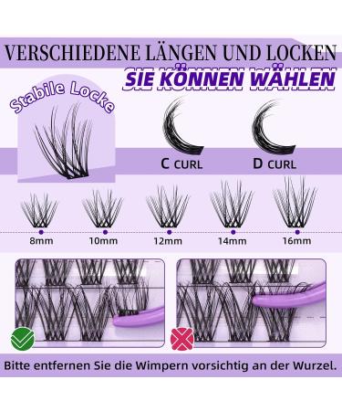 Eyelash Extensions 84 PCs Z06 B&C | DIY LASH Clusters for Beginners | Reusable Individual Lashes at Home | C-8-16mm Mix - Buy Online on GoSupps.com