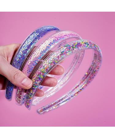 YQC 5 PCS Glitter Headbands for Girls - Cute Sparkly Sequin Head Bands for Kids - Shiny Stars Design - Anti-slip Hair Accessories - Buy Online on GoSupps.com