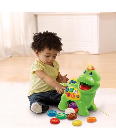 VTech Baby Feed Me Dino - Interactive Learning Dinosaur Toy for 12-36 Months | Songs Keys & Quiz Game | Multicolored - Buy Online on GoSupps.com