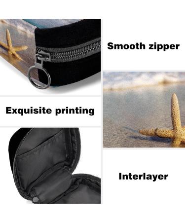 GIAPB Period Bag Sanitary Napkin Storage & Makeup Pouch | Beach Starfish Landscape Design - Color5333 - Buy Online on GoSupps.com