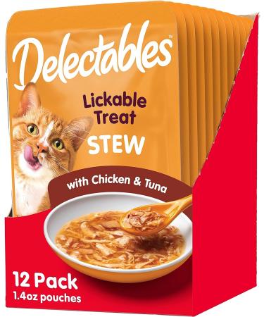 Hartz Delectables Stew Lickable Wet Cat Treats for Adult & Senior Cats Multiple Flavors