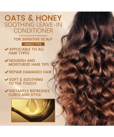 Oats and Honey Leave in Conditioner Oats & Honey Soothing Leave-in Conditioner Leave-in Conditioner Spray for Dry Damaged Hair Detangler Spray Softening + Strengthening Moisture Sealing (1Pcs) - Buy Online on GoSupps.com
