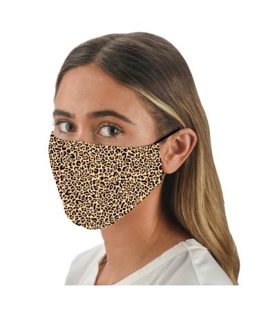 Snoozies! Adult 3-Layer Face Covering - Stylish Leopard Design & 10 More Options | Shop Now - Buy Online on GoSupps.com