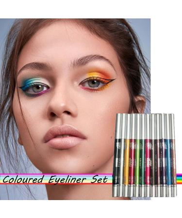  EONFAVE Eyeliner Pen 12 Colors Eyeshadow Waterproof and Smooth Cream Eye Pencil and Eyeliner Pencil - Buy Online on GoSupps.com
