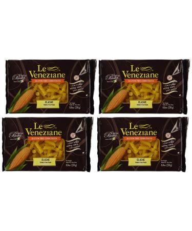 Le Veneziane - Italian Fusilli (Eliche) Pasta Gluten-Free, (4)- 8.8 oz. Pkgs