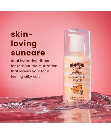 Hawaiian Tropic Weightless Hydration Lotion Sunscreen for Face SPF 30 1.7oz | Travel Size Sunscreen & After Sun Body Butter with Coconut Oil 8oz | After Sun Lotion - Buy Online on GoSupps.com