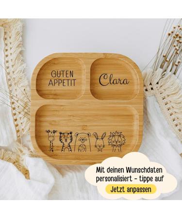 Personalized Baby Plate with Suction Cup | Slipproof Baby Feeding Accessories | Unique Baby Gifts with Name - Buy Online on GoSupps.com