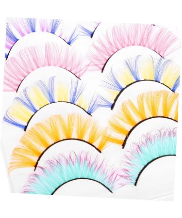 Beaupretty 5 Pairs colored false eyelashes cat eye eyelashes fluffy Makeup Eye Lashes fluffy eyelashes extensions drag queen false lashes Imitation natural Miss do it yourself - Buy Online on GoSupps.com