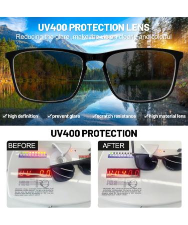 Shop OCCI CHIARI Retro Oversized Reading Sunglasses for Men - Stylish Full Lens Sun Readers from 1.0 to 3.5 - Black & Transparent - Buy Online on GoSupps.com