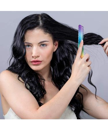 6-Piece Rainbow Hair Cutting Comb Set - Salon Quality Rat Tail and Teasing Combs for All Hair Types - Perfect Christmas Gift - Buy Online on GoSupps.com