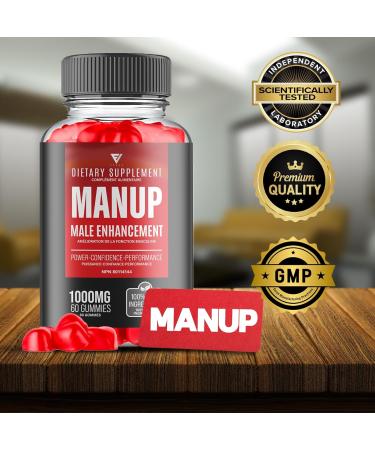 ManUp Male Gummies ManUp Advanced Strength and Overall Healthy Lifestyle Support Supplement Gummy ManUp Maximum Performance and Confidence Supplement Formula Reviews (60 Gummies) - Buy Online on GoSupps.com