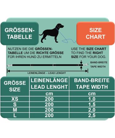 Premium 2m Reflective Dog Leash - 3-Way Adjustable for All Breeds | Many Colors | Doubleein Dog Tow Leash | Green L (2.5 x 200 cm) - Buy Online on GoSupps.com