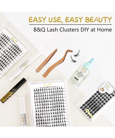 72 D Curl B&Q Lash Clusters | Natural DIY Eyelash Extensions | D-12mm B 07 - Buy Online on GoSupps.com