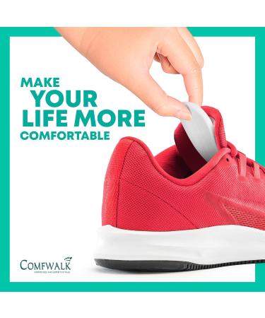 Felt Tongue Pads for Shoes - Soft Self-Adhesive Inserts (3 Pairs White) | Comfy Foot Support for All Day Wear - International Shipping Available - Buy Online on GoSupps.com