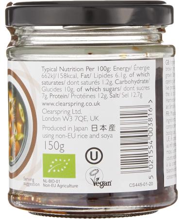 Clearspring Organic Japanese Brown Rice Miso Paste 150g - Unpasteurised & Authentic | Pack of 1 - Buy Online on GoSupps.com
