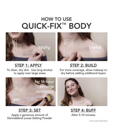 Dermablend Quick-Fix Body Makeup Foundation Stick 65W Bronze - Full Coverage Water-Resistant Concealer for Imperfections & Tattoos - 0.42 Oz | Tan Skin with Warm Undertones - Buy Online on GoSupps.com