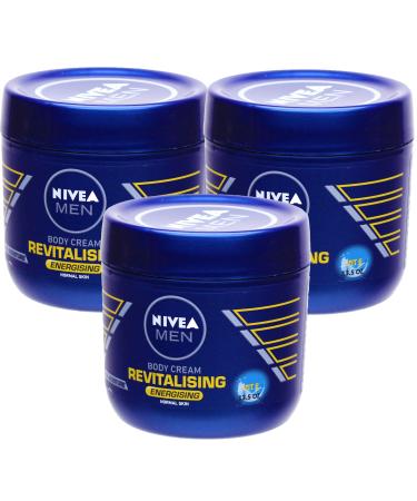 Nivea Men Revitalising Body Cream - 13.5 Fl Oz / 400 mL x 3 Pack