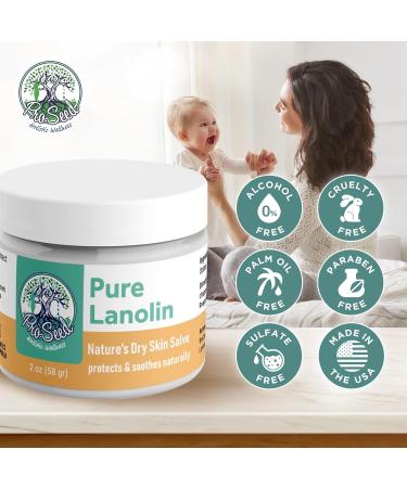 100% Pure Lanolin Handmade in USA Unrefined Balm Dry & Itchy Skin Cracked Lips Breastfeeding Nipple Cream Baby Care Moisture-Rich Nursing Essentials & Petroleum-Free for Hands Face & Body 2 Ounce Plastic Jar - Buy Online on GoSupps.com