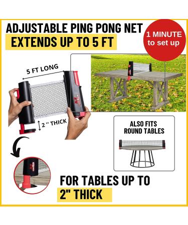 IntegraFun Pro Ping Pong Paddle Set with Net, Balls, and Storage Case - Versatile Table Tennis Kit for Indoor/Outdoor Family Games - Buy Online on GoSupps.com