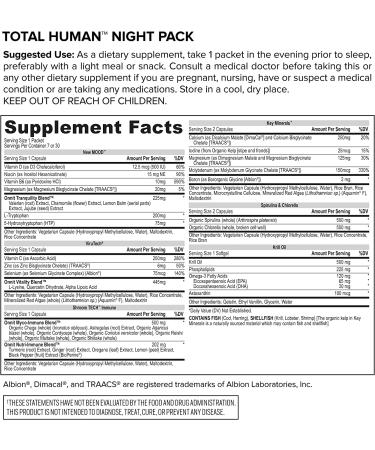 ONNIT Total Human Day & Night Vitamin Packs - Adult Multivitamins for Men & Women - 30 Capsules - Buy Online on GoSupps.com