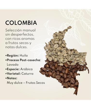 Bocon Specialty Coffee Colombia Huila 250g Specialty Coffee Bean Roasted 100% Arabica Variety Caturra Process Washed Aeropresss V60 French Press Espresso - Buy Online on GoSupps.com