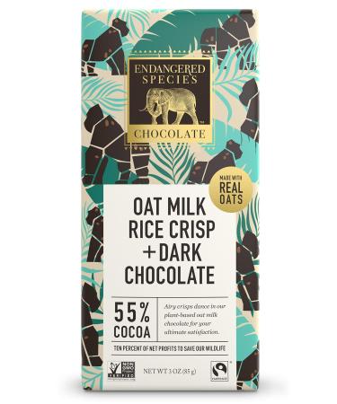 Endangered Species Chocolate Oat Milk Rice Crisp + Dark Chocolate 55% Cocoa 3 oz (85 g)
