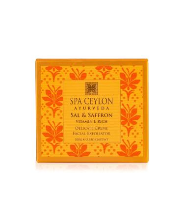 SPA CEYLON Sal and Saffron Vitamin E Cream Exfoliator - Gentle Facial Scrub for Hydration & Natural Glow | Clears Clogged Pores | International Shipping Available - Buy Online on GoSupps.com