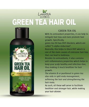 Luxura Sciences Green Tea & Onion Hair Oil 200ml - Winter Hair Improvement - Buy Online on GoSupps.com