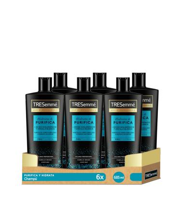 TRESemm TRESemm 6 x 690ml Moisturising and Purifying Shampoo for Oily Hair with Hyaluronic Acid and White Clay