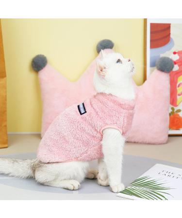 Yaodhaod Winter Fleece Sweater for Small Dogs & Cats - Warm Autumn Clothing for Yorkies Chihuahuas & Puppies (Size S Pink) - Buy Online on GoSupps.com