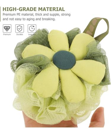 3pcs Colorful Flower Bath Ball Pouf Scrubber Set - Exfoliating Luffa Shower Accessories for Kids & Adults - Buy Online on GoSupps.com
