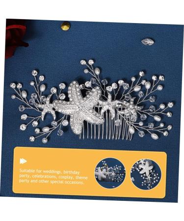 Beatifufu Starfish Hair Comb Hair Comb Hair Side Combs Wedding Hair Accessories for Brides Bridal Hair Comb Hair Comb Accessory Bridal Headpieces for Wedding Decorative Hair Combs - Buy Online on GoSupps.com