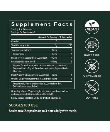Gaia Herbs Turmeric Supreme Pain Relief â€“ 120 Vegan Liquid Caps for Natural Support - Buy Online on GoSupps.com