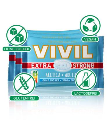 VIVIL Extra Arctica Mint Pastilles - 26 x 3 Pack Sugar-Free & Vegan Extra Strong 78 x 25g - Fast International Shipping - Buy Online on GoSupps.com