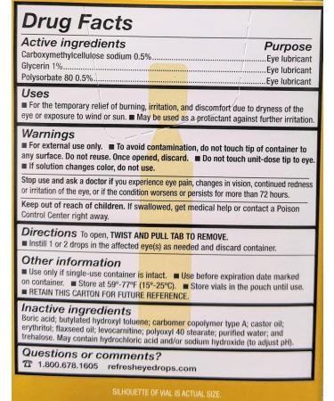 Refresh Lubricant Eye Drops with Natural Oil (3-Pack/ 90 Total) - Buy Online on GoSupps.com