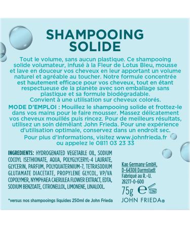 JOHN FRIEDA Solid Volume Shampoo 75g - Buy Online on GoSupps.com