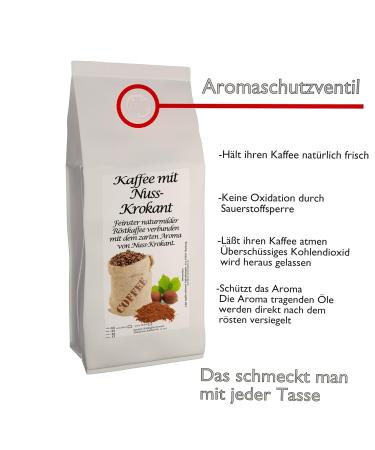 C&T Aroma Haffee - Flavored Coffee Ground Nut Mercant 1000g | Premium Private Roaster Coffee - Crocant 1kg International Shipping - Buy Online on GoSupps.com