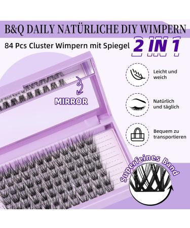 Eyelash Extensions Kit - 84 PCs Z06 BQ Individual DIY Lash Clusters for Beginners - Reusable Eyelash Bush & Single Lashes - D-10mm for Home Use - Buy Online on GoSupps.com